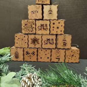 3D Christmas Light Up Box Tree Decoration